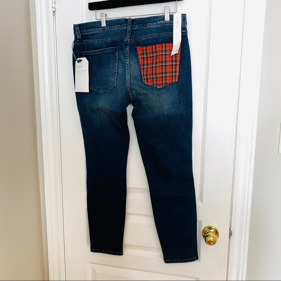 >SOLD<💂‍♀️BNWT- Current/Elliot Plaid-Pocket Jeans - Picture 6 of 11